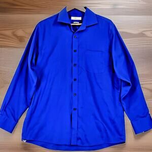 Michael Kors Men's Shirt Long Sleeve Button Down Non Iron Blue Size 16 1/2 34/35
